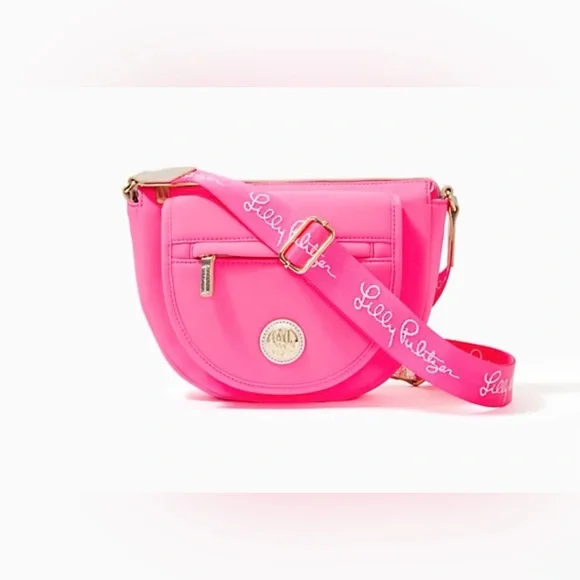 NWT Lilly Pulitzer Aura Pink Neoprene Crossbody Bag